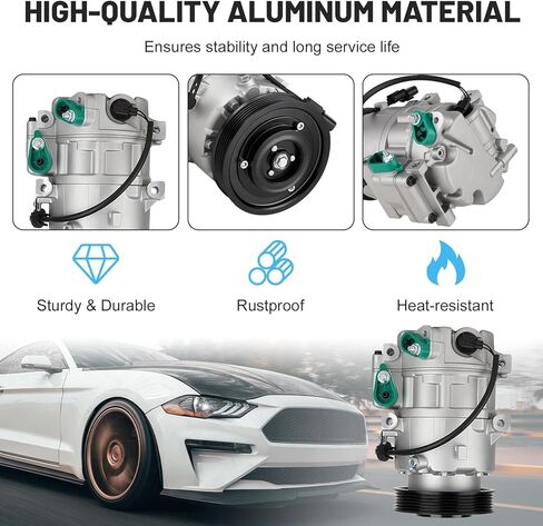 ILONPA New AC Air Conditioning Compressor with Clutch for Hyundai Santa Fe 2013-2018 3.3L, for Santa Fe XL 2013-2019 3.3L, for Kia Sorento 2011-2013 3.5L & Sorento 2014-2015 3.3L, 198376 197376 in Kuwait