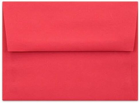A7 Invitation Envelopes- 5 1/4 x 7 1/4 Inch- Peel and Press, 60lb. Text, for Weddings, Birthdays, and Professional Events (Re-Entry Red 500) in Saudi Arabia
