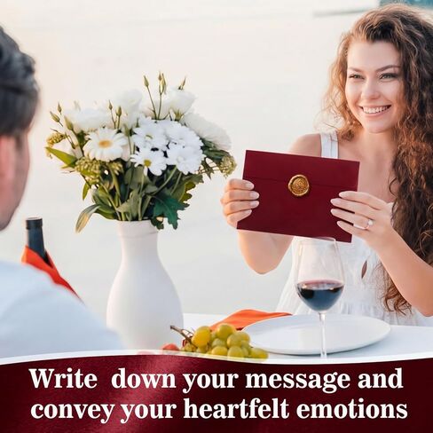 Affrolling 12 قطعة من مظاريف الزفاف المخملية مقاس 5 × 7 بوصة مقاس A7 عنابي ذاتي اللصق سطح مخملي عتيق مغلفات مستطيلة ناعمة لدعوة هدية بريدية بطاقة تهنئة زفاف رسالة شكر in Kuwait