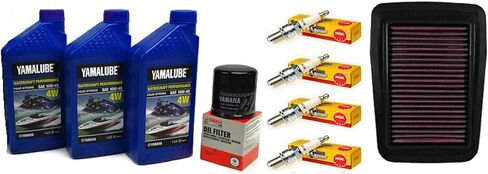Yamaha 2005-2015 VX Sport Deluxe Cruiser VX110 Oil Change Maintenance Kit w/NGK Spark Plug Set & OEM Air Filter in Kuwait