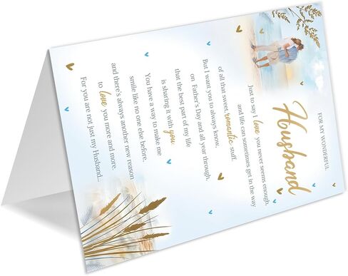 Father's Day Card for Husband, Fathers Day Card Gifts for Husband from Wife, Father's Day Card Gift for Hubby, Fathers Day Decorations in Saudi Arabia