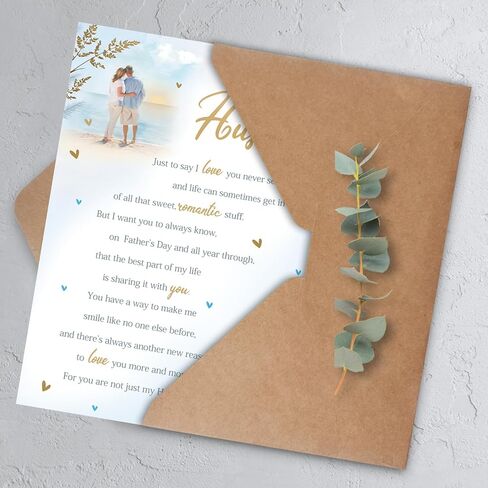 Father's Day Card for Husband, Fathers Day Card Gifts for Husband from Wife, Father's Day Card Gift for Hubby, Fathers Day Decorations in Saudi Arabia