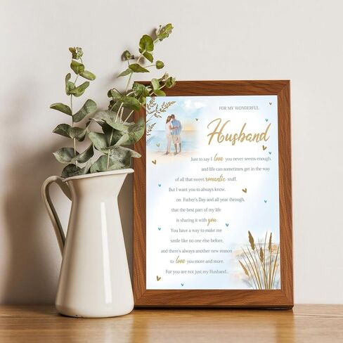 Father's Day Card for Husband, Fathers Day Card Gifts for Husband from Wife, Father's Day Card Gift for Hubby, Fathers Day Decorations in Saudi Arabia