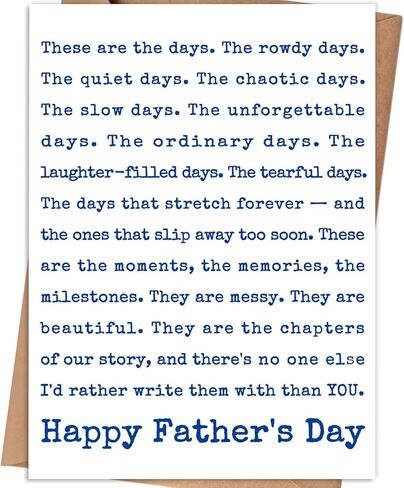 Father's Day Card for Husband, Fathers Day Card Gifts for Husband from Wife, Father's Day Card Gift for Hubby, Fathers Day Decorations in Saudi Arabia