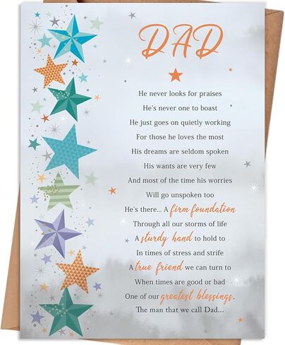 Father's Day Card for Husband, Fathers Day Card Gifts for Husband from Wife, Father's Day Card Gift for Hubby, Fathers Day Decorations in Saudi Arabia