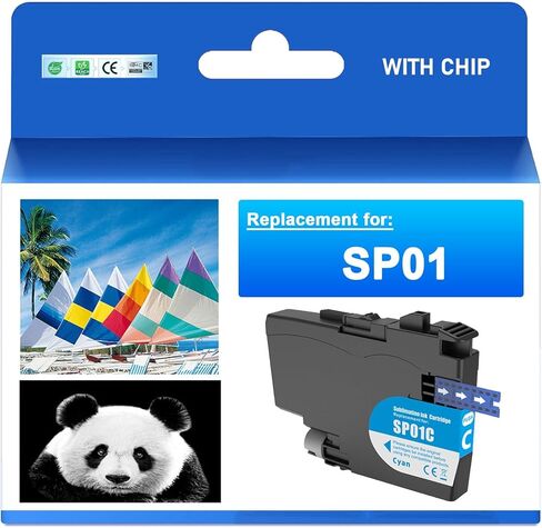خراطيش حبر التسامي SP-1 SP01 عبوة واحدة 53 مل، متوافقة مع حبر طابعة التسامي Brother SP1 SP-1 SP01C سماوي in Kuwait