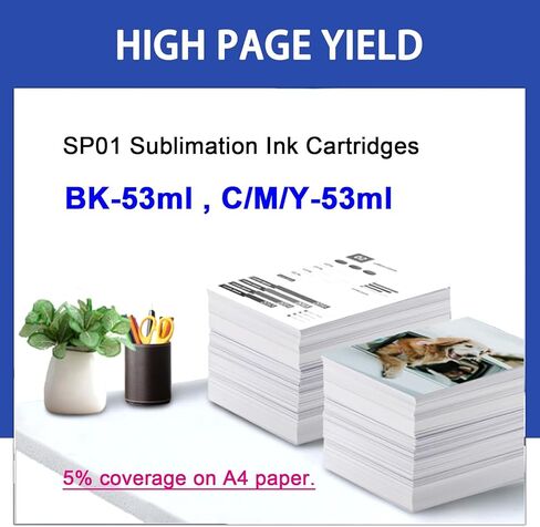 خراطيش حبر التسامي SP-1 SP01 عبوة واحدة 53 مل، متوافقة مع حبر طابعة التسامي Brother SP1 SP-1 SP01C سماوي in Kuwait