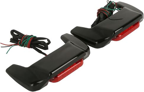 XMT-Moto غطاء السرج الصلب الأسود الزاهي LED طقم سبويلر مناسب لأغطية حقيبة السرج Harley Touring 1993-2013 in Kuwait
