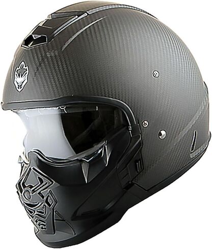 خوذة دراجة نارية أصلية من ألياف الكربون الحقيقية من المريخ HB-B2 وجه مفتوح أسود كربوني لامع، معتمدة من DOT in Kuwait