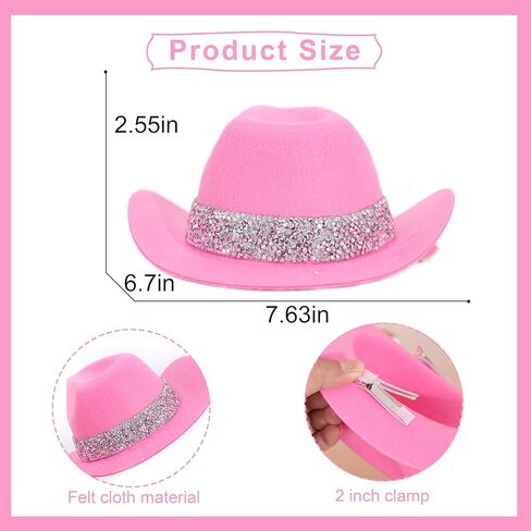 Cowgirl Mini Hat-Country Western Themed Party Decoration,Baby's Birthday decor in Saudi Arabia