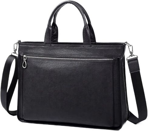 work bag Slim Leather Briefcase Leather Computer Bag Briefcase For Men And Women Laptop Bag 15.6inch Laptop in Saudi Arabia
