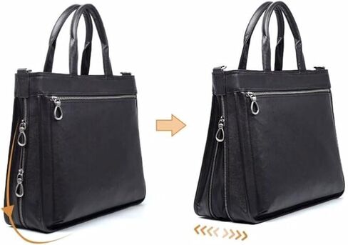 work bag Slim Leather Briefcase Leather Computer Bag Briefcase For Men And Women Laptop Bag 15.6inch Laptop in Saudi Arabia