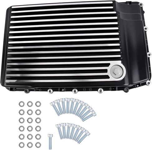 328053220 10R80 Heavy-Duty Cast Aluminum Shallow Transmission Pan Compatible with 2017-UP Ford F150 F250 F350, Ranger, Mustang, Bronco, Lincoln Navigator, Explorer, Expedition in Saudi Arabia