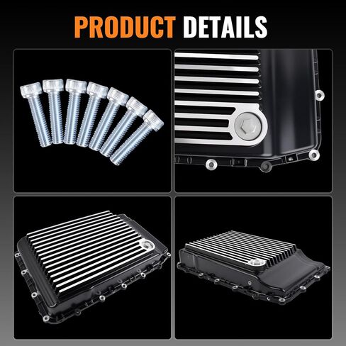 328053220 10R80 Heavy-Duty Cast Aluminum Shallow Transmission Pan Compatible with 2017-UP Ford F150 F250 F350, Ranger, Mustang, Bronco, Lincoln Navigator, Explorer, Expedition in Saudi Arabia