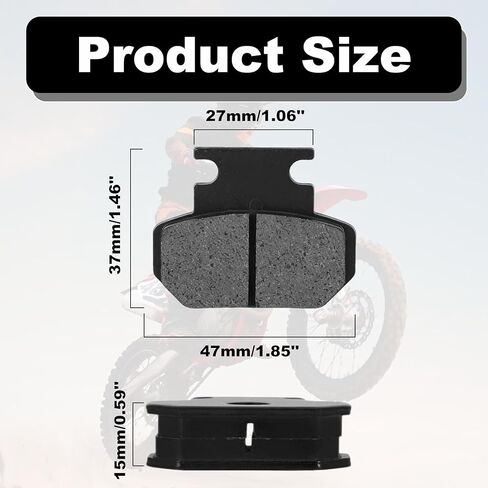 1 Pair Rear Brake Pads for Tuttio Soleil 01 Electric Dirt Bike, Wear-Resistant Low-Noise Brake Pad Replacement, Compatible with Yozma in 10 Accessories in Saudi Arabia