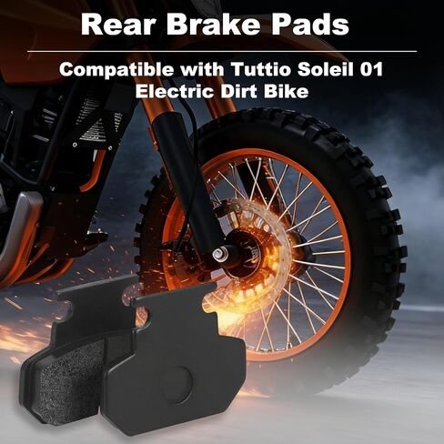 1 Pair Rear Brake Pads for Tuttio Soleil 01 Electric Dirt Bike, Wear-Resistant Low-Noise Brake Pad Replacement, Compatible with Yozma in 10 Accessories in Saudi Arabia