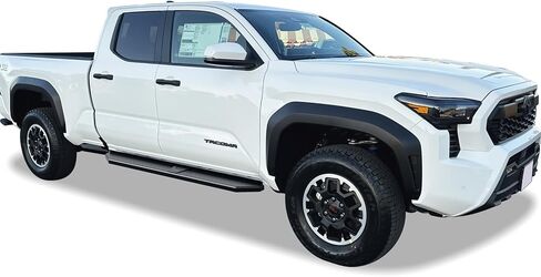 Tuxtreme Black Stainless Steel Running Boards Style Compatible with Toyota Tacoma 2024-2026 Double Crew Cab (Incl. Hybrid Model) (Side Steps Side Bars) 6in Wide in Kuwait