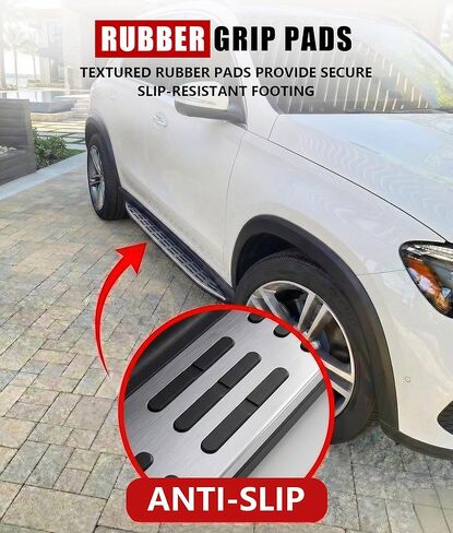 Running Boards Side Steps Fit for 2020-2026 Mercedes-Benz GLE W167 GLE350 GLE450 GLE450e GLE580 GLE43 GLE53 GLE63 AMG S SUV, Aluminum Foot Step Bars Nerf Bars Accessories in Saudi Arabia