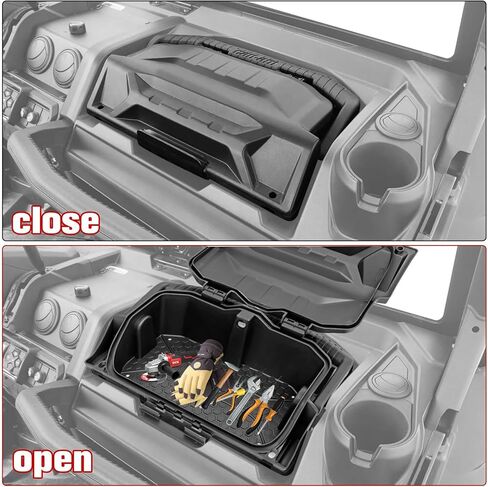 Can Am Defender Dash Storage Box, Passenger Dashboard Removable Storage Bin with Handy Tool Box for Can-Am Defender HD8/HD10 2016-2025, Replace OEM #715004344 in Saudi Arabia