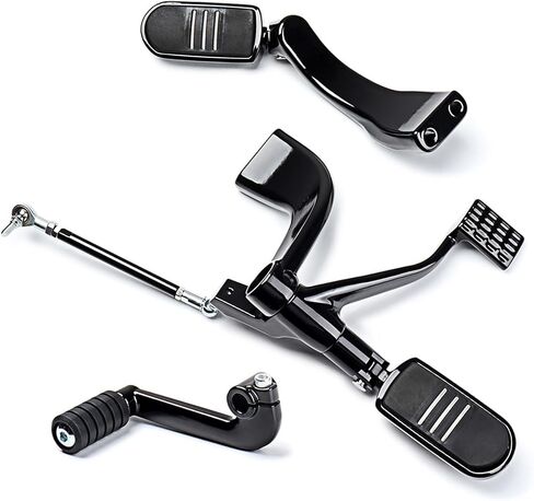 Black Forward Mid-Control Kit with Footrest Brackets Brake + Mid Shift Levers Shifter Peg Replacement for Harley Sportster XL883 XL1200 2004 2005 2006 2007 2008 2009 2010 2011 2012 2013 in Kuwait