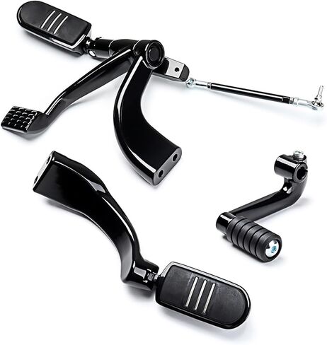 Black Forward Mid-Control Kit with Footrest Brackets Brake + Mid Shift Levers Shifter Peg Replacement for Harley Sportster XL883 XL1200 2004 2005 2006 2007 2008 2009 2010 2011 2012 2013 in Kuwait