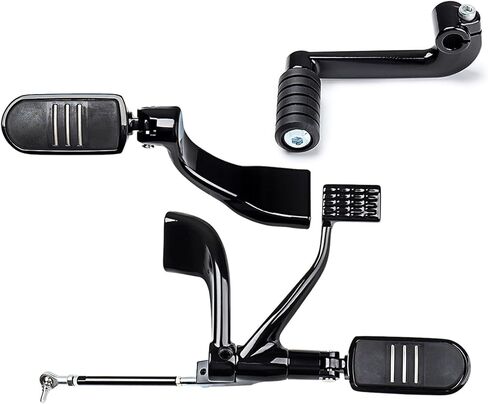 Black Forward Mid-Control Kit with Footrest Brackets Brake + Mid Shift Levers Shifter Peg Replacement for Harley Sportster XL883 XL1200 2004 2005 2006 2007 2008 2009 2010 2011 2012 2013 in Kuwait