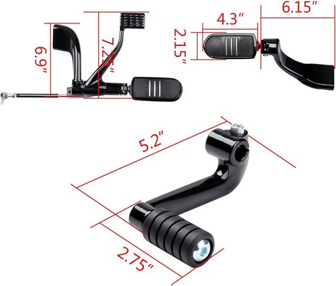 Black Forward Mid-Control Kit with Footrest Brackets Brake + Mid Shift Levers Shifter Peg Replacement for Harley Sportster XL883 XL1200 2004 2005 2006 2007 2008 2009 2010 2011 2012 2013 in Kuwait