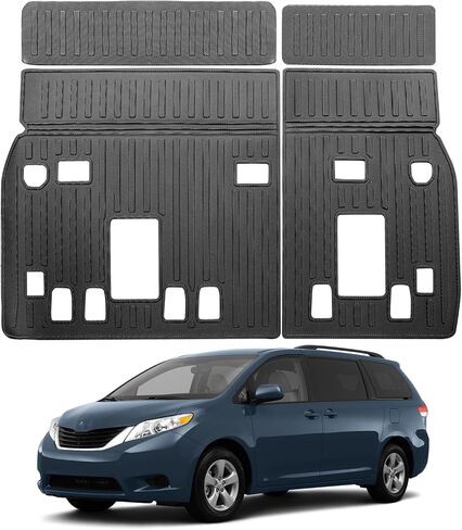 Vanseno Compatible for 2021-2025 2026 Toyota Sienna Backrest Mat Back Seat Protector All Weather Mat for 2021 2022 2023 2024 2025 2026 Toyota Sienna Accessories (7/8 Seater with Spare Tire) in Saudi Arabia