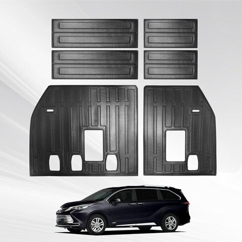 Vanseno Compatible for 2021-2025 2026 Toyota Sienna Backrest Mat Back Seat Protector All Weather Mat for 2021 2022 2023 2024 2025 2026 Toyota Sienna Accessories (7/8 Seater with Spare Tire) in Saudi Arabia