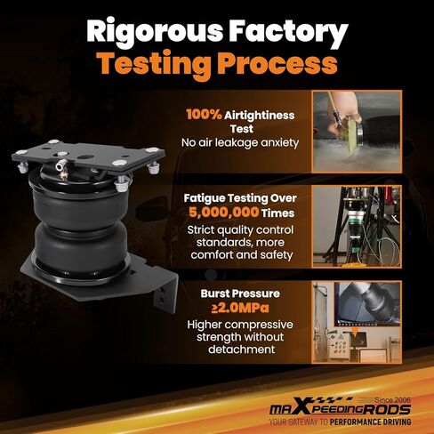 طقم أكياس تعليق هوائي خلفي من maXpeedingrods بوزن 5000 رطل لسيارة Ford F-250 F-350 2017-2019 وF-450 2017-2024 4WD فقط مجموعة زنبركية لمساعد الهواء فائقة التحمل مع مصد داخلي in Kuwait