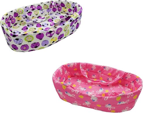 2 Baby Doll Bassinet for 5-6-7-8-9 Inch Small Reborn Baby Dolls,Soft Cradle for Mini Dolls in Saudi Arabia