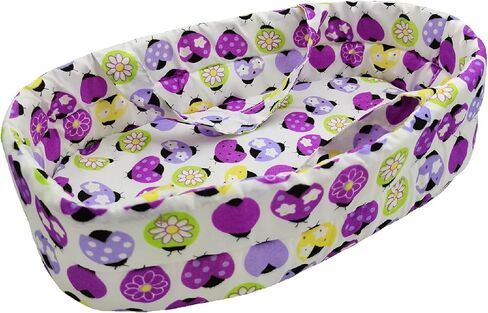 2 Baby Doll Bassinet for 5-6-7-8-9 Inch Small Reborn Baby Dolls,Soft Cradle for Mini Dolls in Saudi Arabia