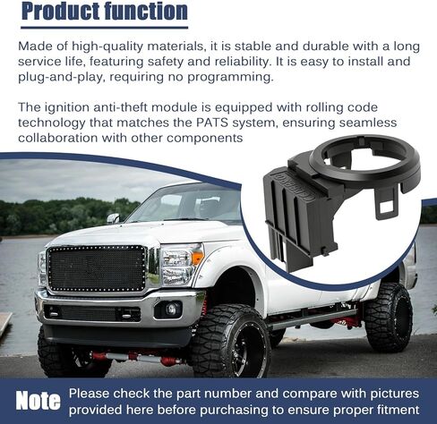 Duty Ignition Immobilizer Module Compatible with 2006-2016 Ford F250 F350 Transceiver 2007-2012 Lincoln MKZ Replace for 6E5Z-15607-AA 6E5Z15607AA Fix PATS Anti-Theft System Failure in Kuwait