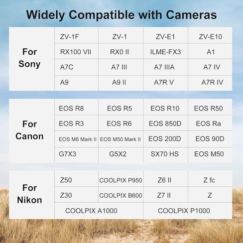 حامل كاميرا صغير من King Ma مع مقبض عن بعد وحامل كاميرا صغير متوافق مع Sony ZV-1F ZV-E10 ZV-1 ZV-E1 RX100VII & Canon EOS R8 R5 R10 R50 & Nikon Z50 COOLPIX P950 Z6 II Z fc Z30 in Kuwait
