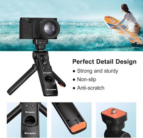 حامل كاميرا صغير من King Ma مع مقبض عن بعد وحامل كاميرا صغير متوافق مع Sony ZV-1F ZV-E10 ZV-1 ZV-E1 RX100VII & Canon EOS R8 R5 R10 R50 & Nikon Z50 COOLPIX P950 Z6 II Z fc Z30 in Kuwait