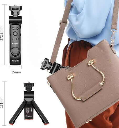 حامل كاميرا صغير من King Ma مع مقبض عن بعد وحامل كاميرا صغير متوافق مع Sony ZV-1F ZV-E10 ZV-1 ZV-E1 RX100VII & Canon EOS R8 R5 R10 R50 & Nikon Z50 COOLPIX P950 Z6 II Z fc Z30 in Kuwait