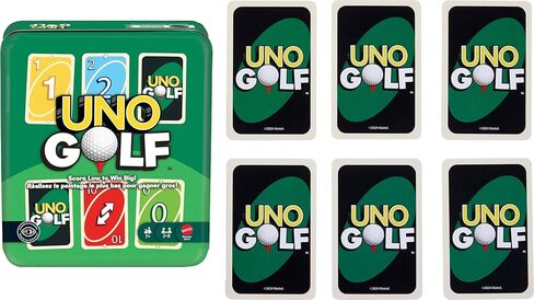 Mattel Games UNO Golf Card Game in Storage & Travel Tin for Kid & Family Nights, Parties & Vacations, 2 to 8 Players Ages 7+ Years (Amazon Exclusive) in Kuwait