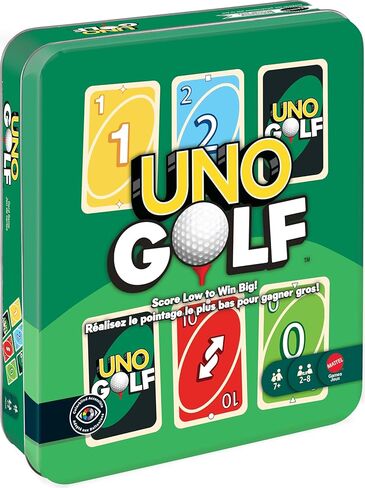 Mattel Games UNO Golf Card Game in Storage & Travel Tin for Kid & Family Nights, Parties & Vacations, 2 to 8 Players Ages 7+ Years (Amazon Exclusive) in Kuwait