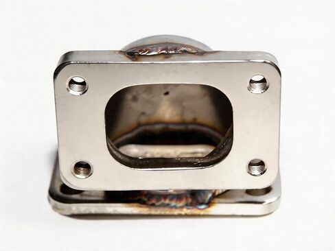T3 4 Bolt to T2 4 Bolt Turbo Adapter, Stainless Steel 90 Degree Elbow Pipe, Turbo Flange Manifold Exhaust Adapter for Custom Turbo Systems in Saudi Arabia
