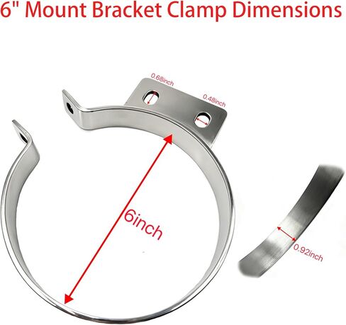 6" Upgrade Stainless Steel Exhaust Clamp Fit for Peterbilt Trucks Chrome Heavy-Duty Exhaust Pipe Clamp in Saudi Arabia