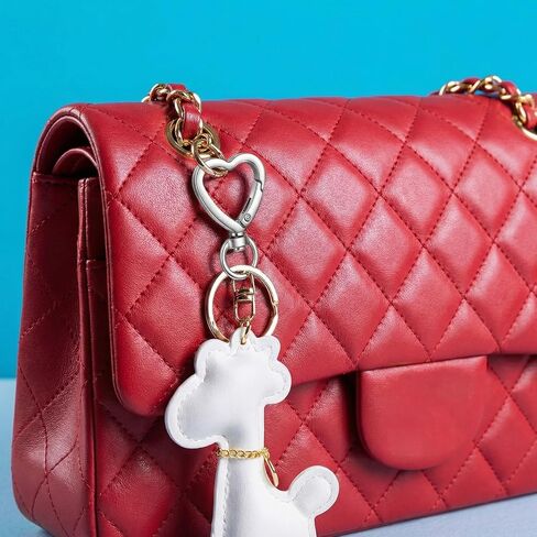20 Pcs Heart Keychain Clip,Heart Clasp Silver Heart-Shaped Keychain Metal Hearts Key Ring with Swivel Clasps Hooks for Handbag DIY Bags Keys Rings and Card Holders Craft Making in Kuwait