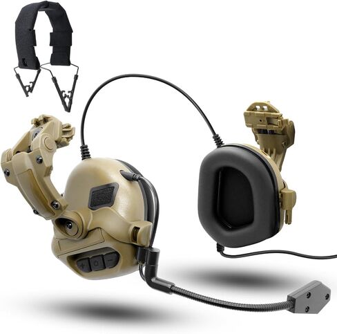 Yzpacc Tactical Headset with ARC Rail Adapter, Ear Protection Earmuffs NRR 31dB Noise Canceling for Shooting Hunting in Saudi Arabia