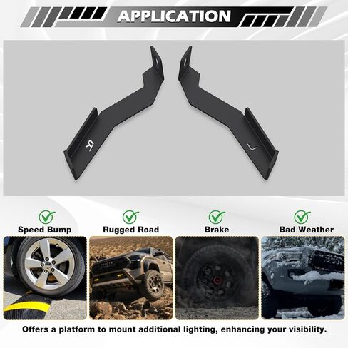 Hood Mount Light Brackets for 15-26 Ford F150, Front A-Pillar F150 Engine Hood Ditch Light Pods Mount for 15-26 Ford F-150 F150 (NOT for 24-26 Tremor & STX Model & Raptor Model) Only 2 PCS Brackets in Saudi Arabia