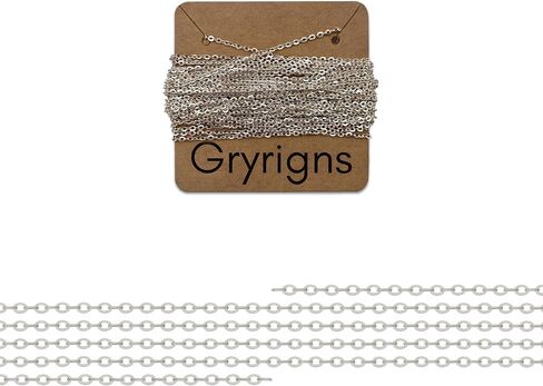 Gryrigns 10Feet 1.4mm 925 Sterling Silver Flat Cable Chain Link Bulk for DIY Craft Jewelry Making (9.14 Grams) in Saudi Arabia