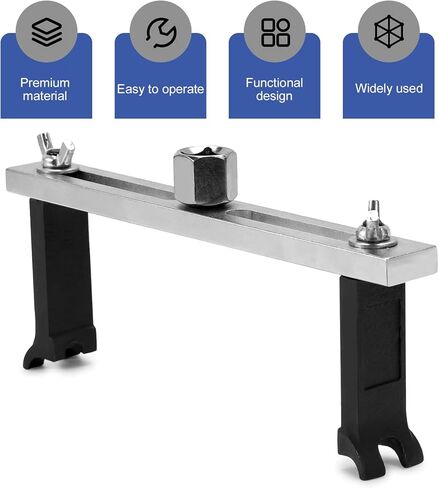 Car Fuel Pump Removal Tool, Adjustable Two Jaws Fuel Pump Lock Ring Repair Tool, Alloy Rustproof Tank Cover Removal Wrench with 3/8" to 1/2" Drive, Universal Maintenance Accessories (Black) in Saudi Arabia