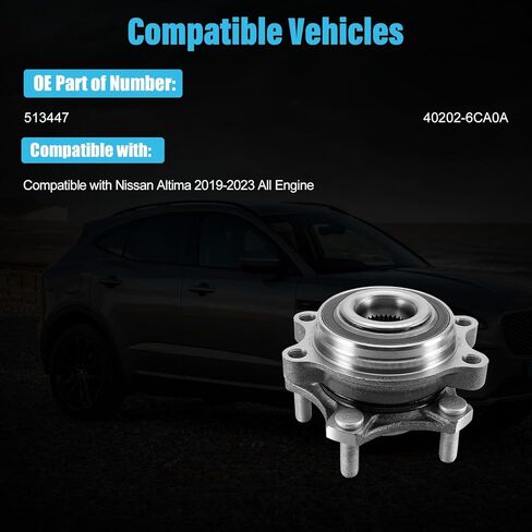513447 محور العجلة الأمامية ومجموعة المحمل متوافقة مع Nissan Altima 2019-2023 جميع المحركات تحل محل 40202-6CA0A in Kuwait