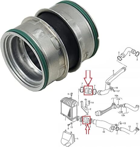 Intercooler Turbo Hose Pipe Compatible with A3, Golf 4, Leon 1.9 TDI 1J0145834T in Saudi Arabia