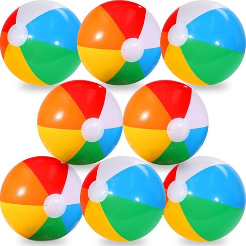 Beach Balls, 16 Inch Inflatable Beach Balls Bulk, 4 Pack Rainbow Color Pool Toys for Swimming, Pool Floats Beach Toys Ball for Summer Beach Water Games Luau Birthday Decorations Party Favors Supplies in Saudi Arabia