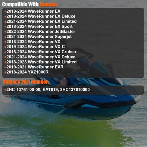 2018-2024 3Pcs Fuel Injectors Compatible for Yamaha WaveRunner EX Deluxe Limited Sport VX Cruiser EXR SuperJet JetBlaster YXZ1000R Replace 2HC-13761-00-00 2HC137610000 EAT819 in Kuwait
