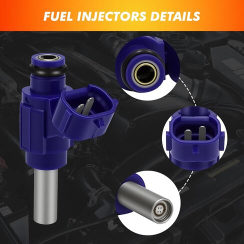 2018-2024 3Pcs Fuel Injectors Compatible for Yamaha WaveRunner EX Deluxe Limited Sport VX Cruiser EXR SuperJet JetBlaster YXZ1000R Replace 2HC-13761-00-00 2HC137610000 EAT819 in Kuwait